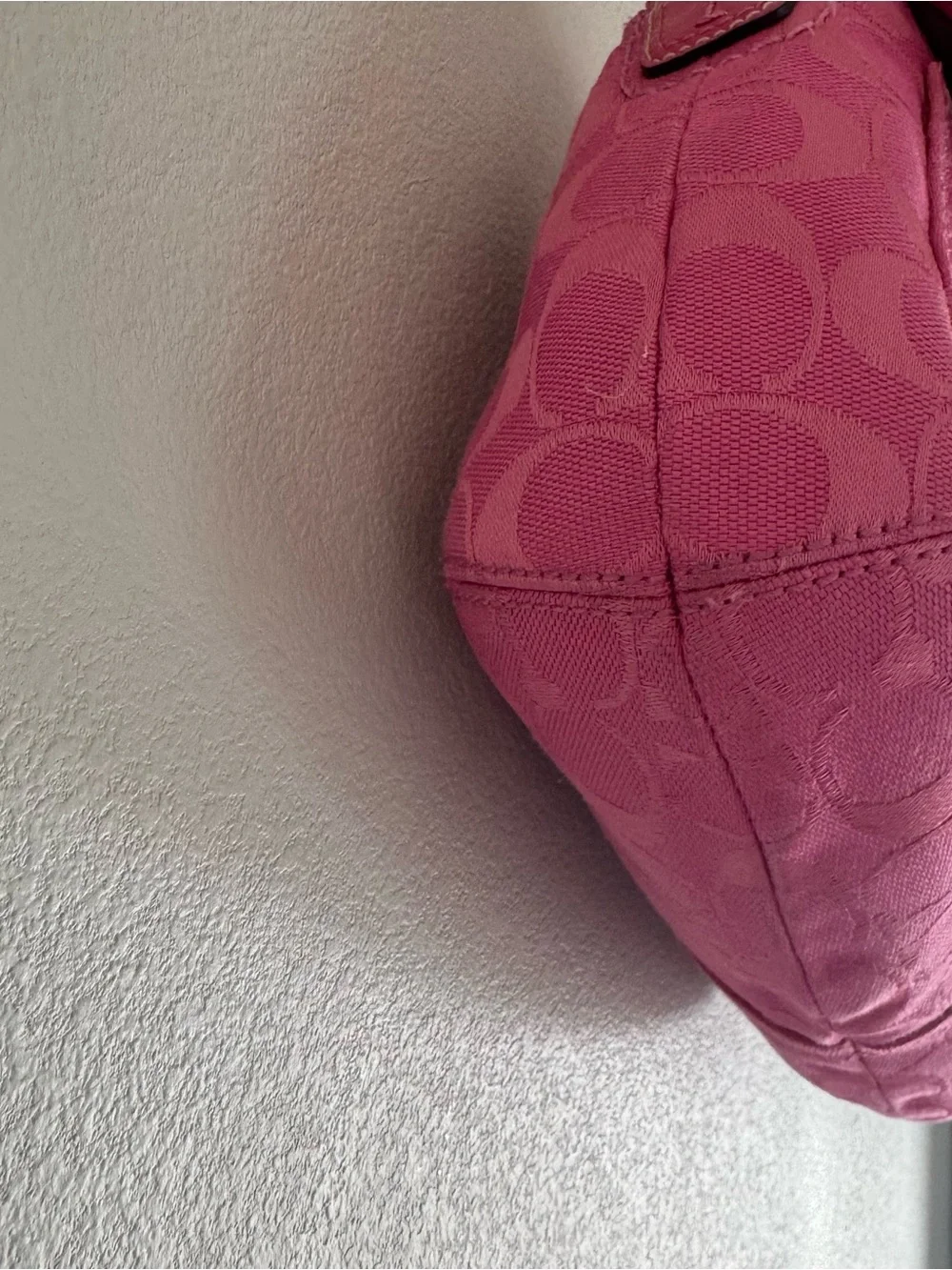 Vintage Y2K Hot Pink Coach Signature Soho Buckle Shoulder Bag